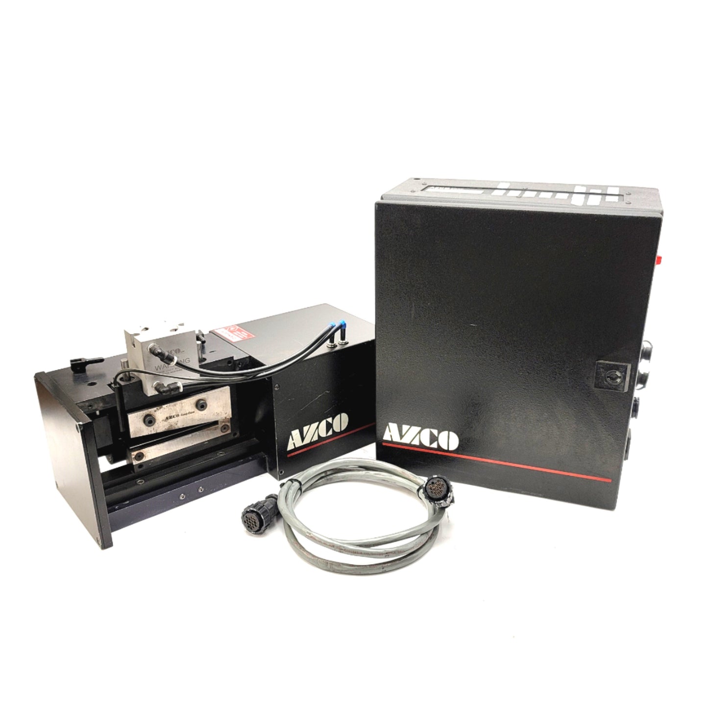 Used AZCO Corp FG110/SP Sur-Size Cut-To-Length Assembly 120VAC, 90psi, 110mm Wide Cut