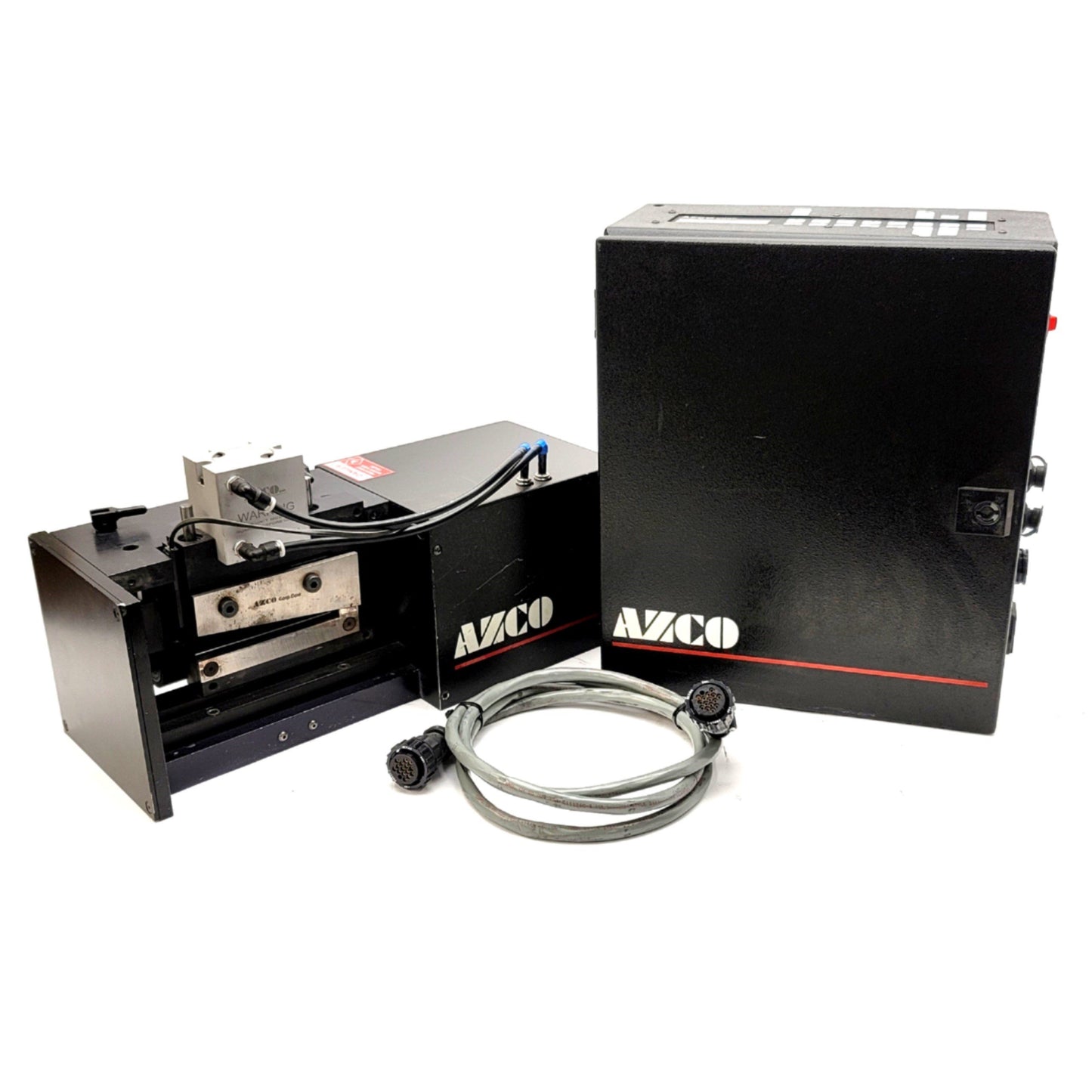 Used AZCO Corp FG110/SP Sur-Size Cut-To-Length Assembly 120VAC, 90psi, 110mm Wide Cut