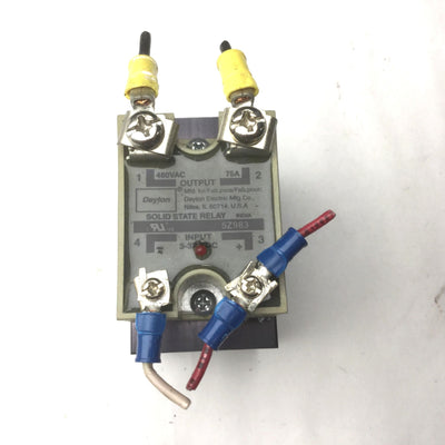 Used Dayton 5Z983 Solid State Relay, In: 3-32VDC, Output: 480VAC, 75A