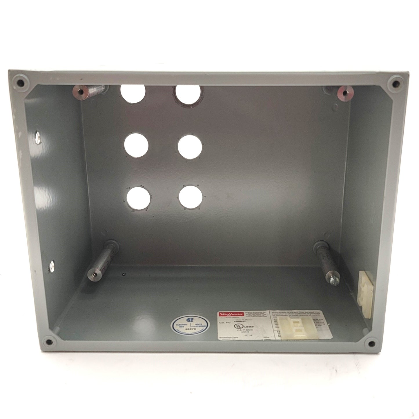 Used Hoffman A10086SC Screw Cover Steel Electrical Enclosure Box, 10" X 8" X 6"