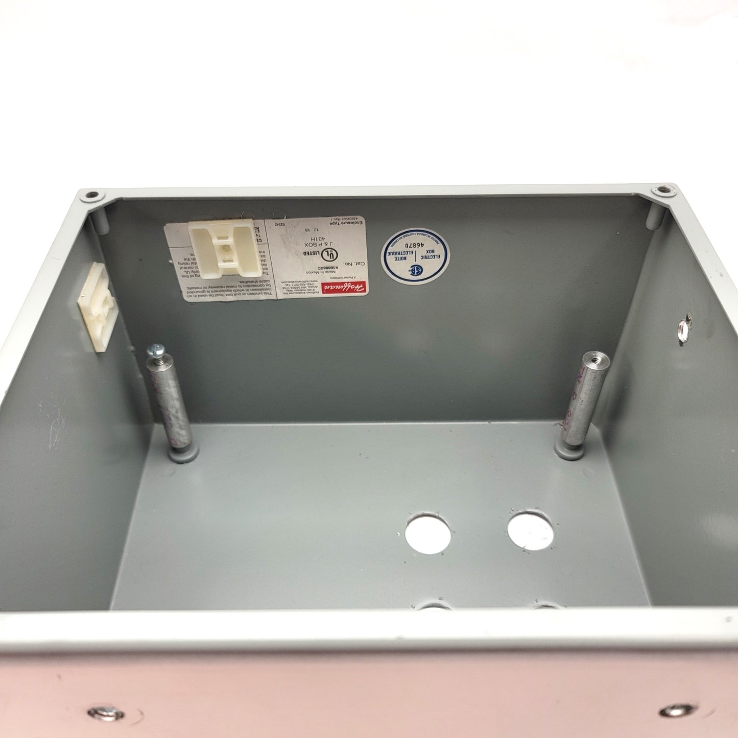 Used Hoffman A10086SC Screw Cover Steel Electrical Enclosure Box, 10" X 8" X 6"