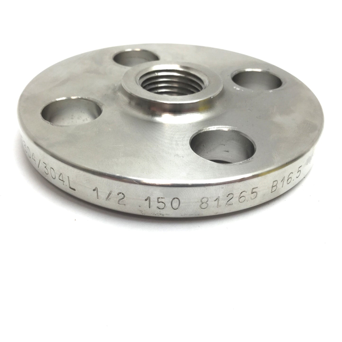 Used Lot of 2 Kerkau USA A182 F304/304L 1/2 150 81265 B16.5 SS Blind Flanges 1/2" NPT