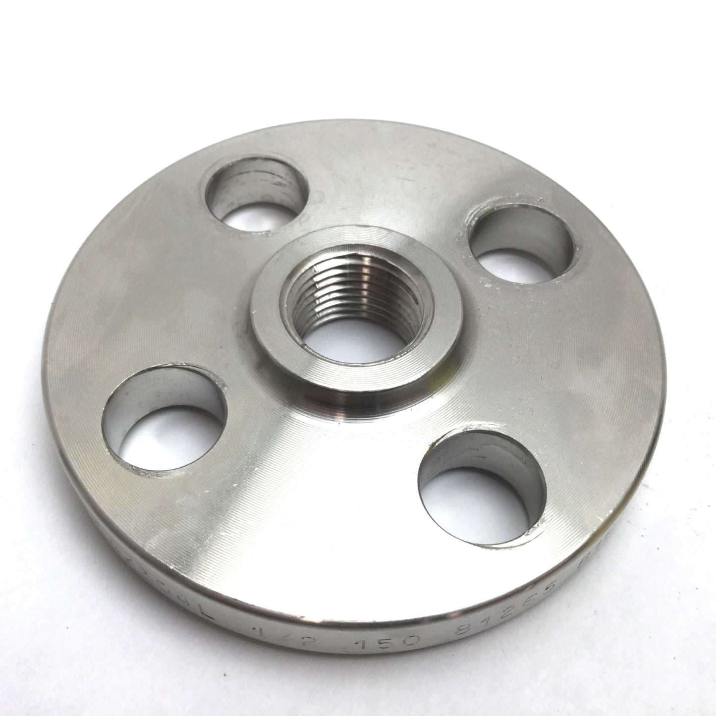 Used Lot of 2 Kerkau USA A182 F304/304L 1/2 150 81265 B16.5 SS Blind Flanges 1/2" NPT