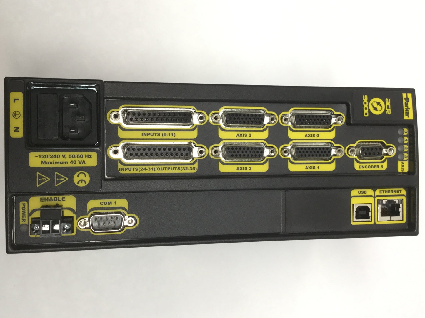 Used Parker 9000P1U4M0 ACR9000 Servo/Stepper Motion Controller, 4-Axis, 5 Encoder IN