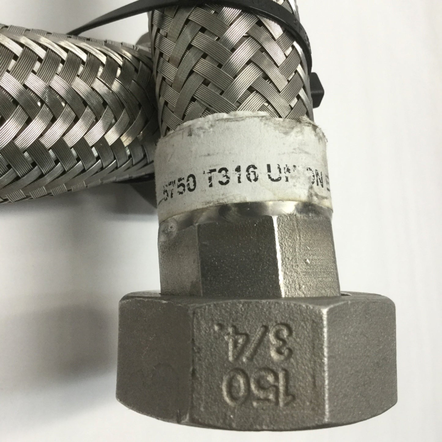Used Hose Master AF5750 Annuflex Stainless Steel Corrugated 3/4" NPT Braided Hose 32"