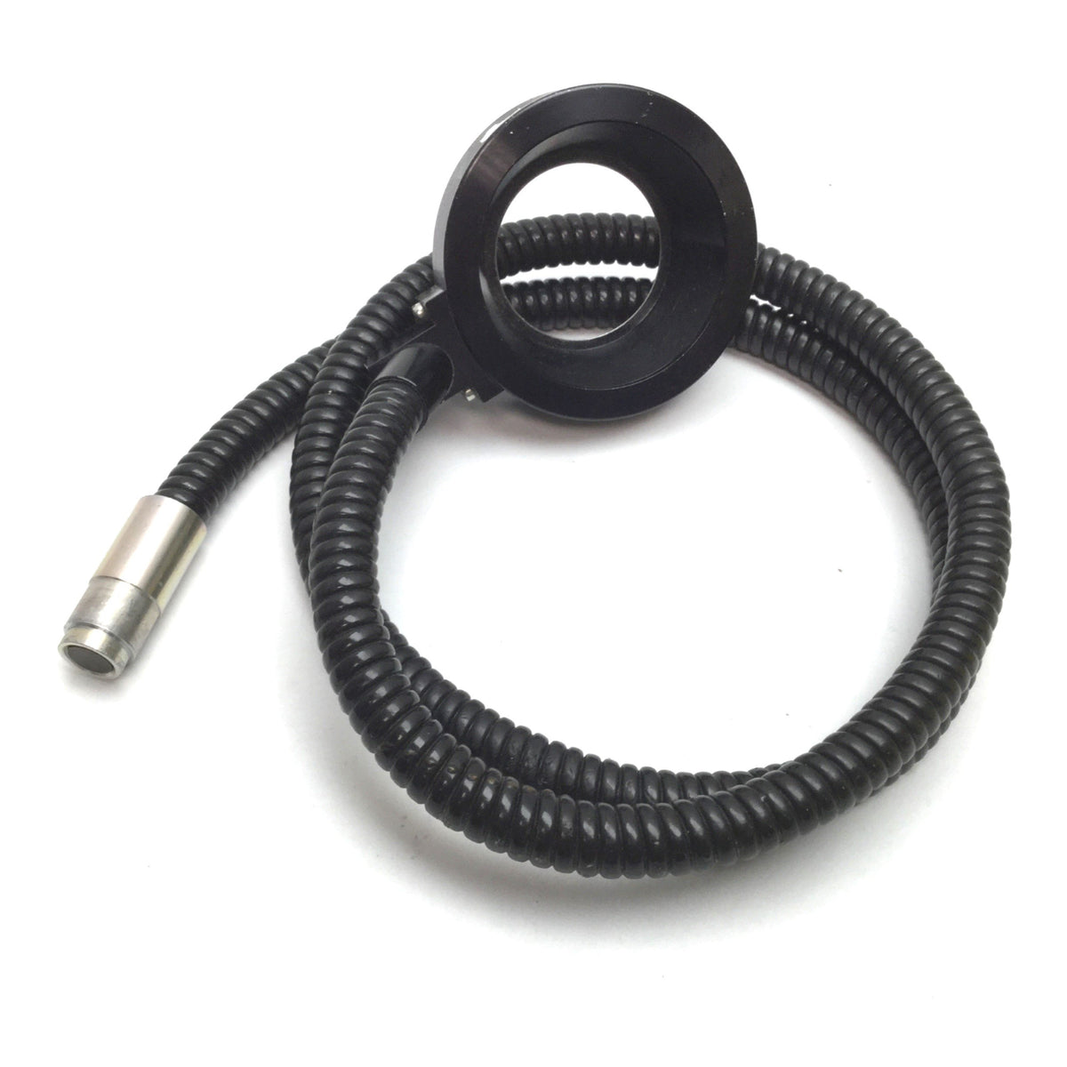 Used Leeds Fiber Optic Microscope Ring Light, ID: 49mm, Length 1.14m 45", Bundle: 9mm