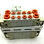Used SMC Manifold With 2x SV2400-5FU Solenoid Valves, Coil Voltage: 24VDC, 0.2-0.7MPa