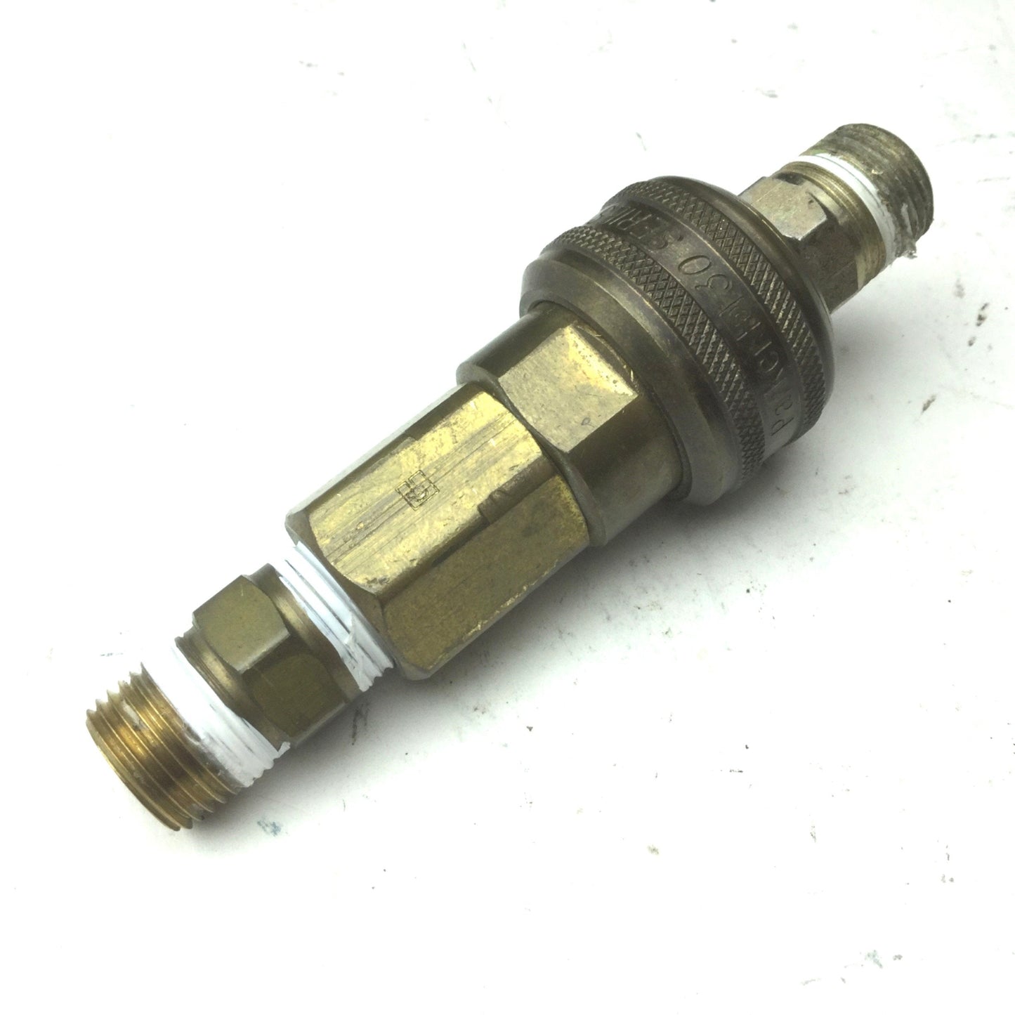 Used Parker Series 30 Quick Coupling Brass Socket & Plug 3/8"