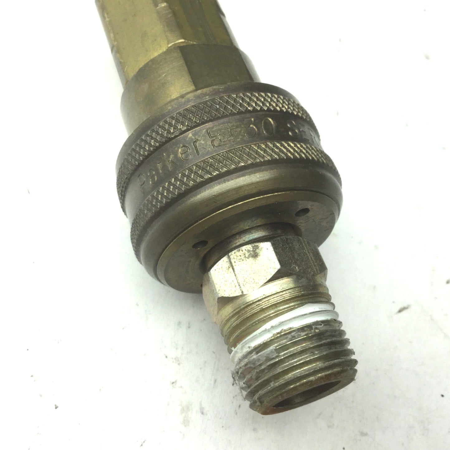 Used Parker Series 30 Quick Coupling Brass Socket & Plug 3/8"