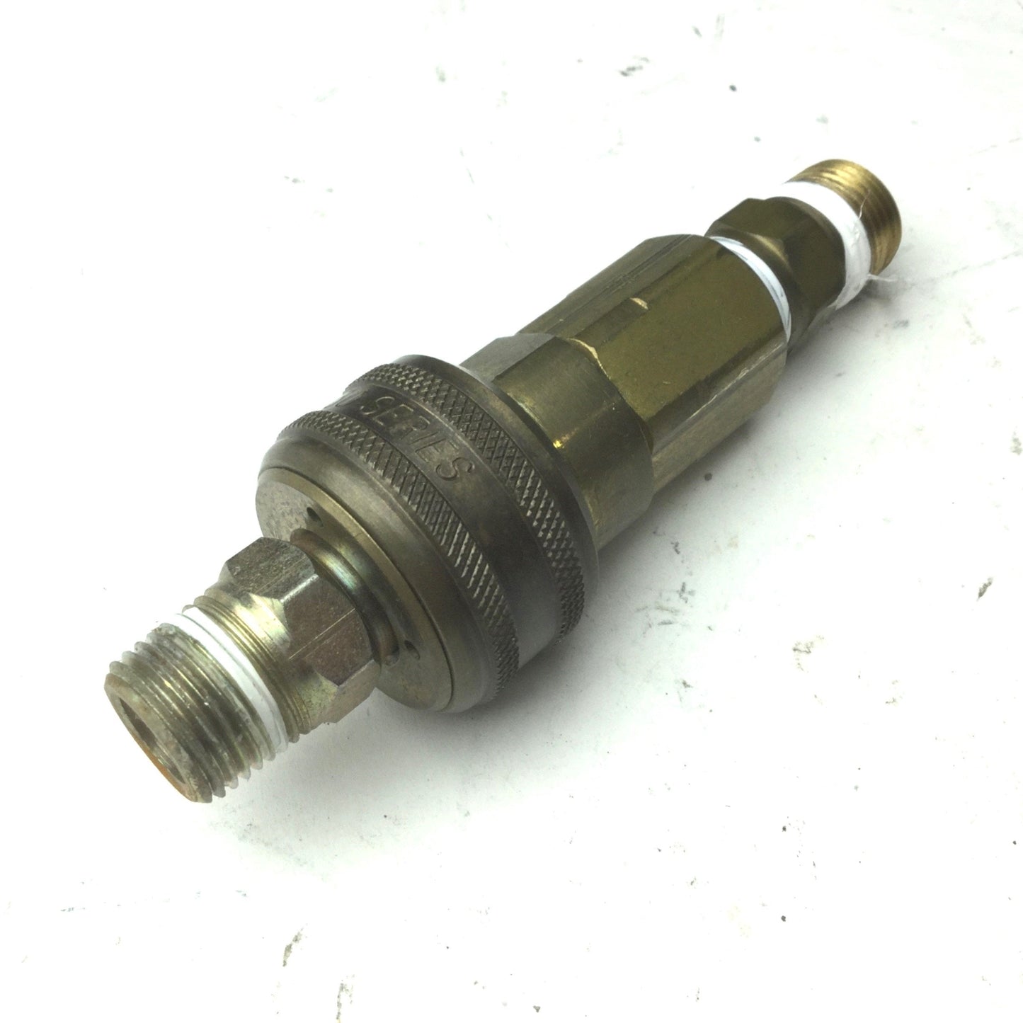 Used Parker Series 30 Quick Coupling Brass Socket & Plug 3/8"
