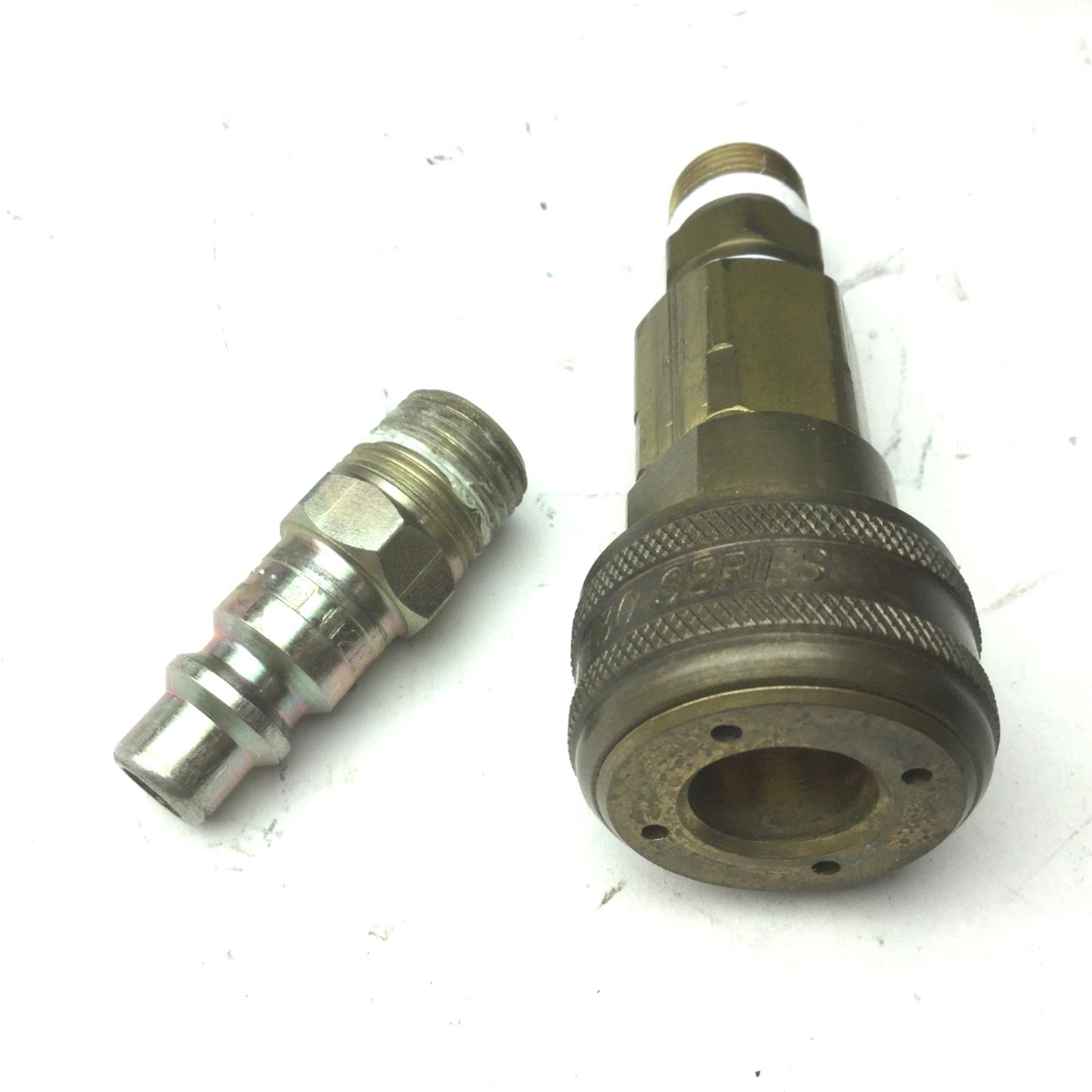Used Parker Series 30 Quick Coupling Brass Socket & Plug 3/8"
