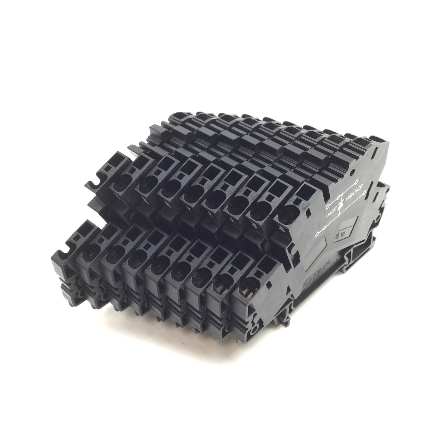 Used Lot of 9 Allen Bradley 1492-LD4DR Terminal Block W/ Diode, Rating: 25A 600VAC/DC