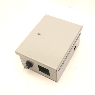 Used Wiegmann N1C060804WW Steel Electrical Enclosure, 8 x 4 x 6" *Holes*
