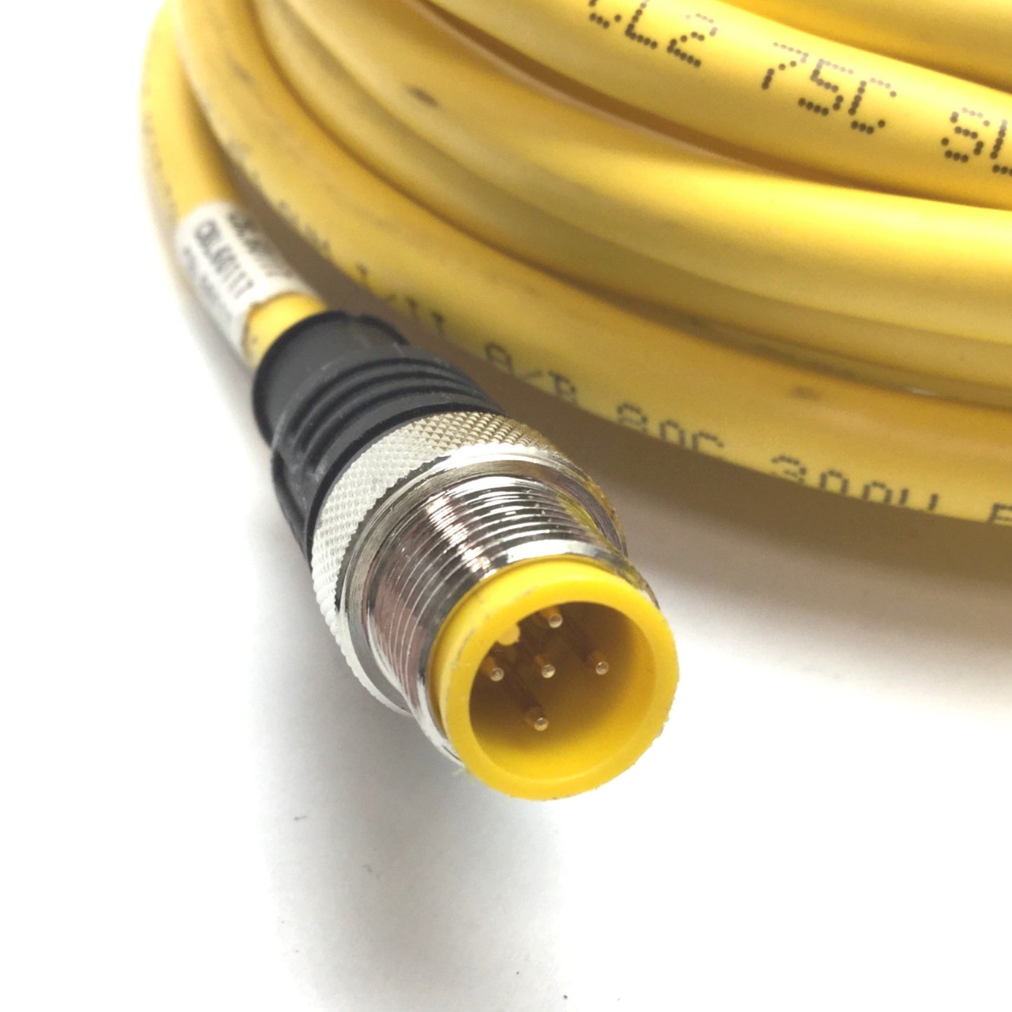Used Turck WK 4.5T-5-RS 4.5T/S2501 Cordset, Length: 5m, 5-Pin M12 Male to 90° Female