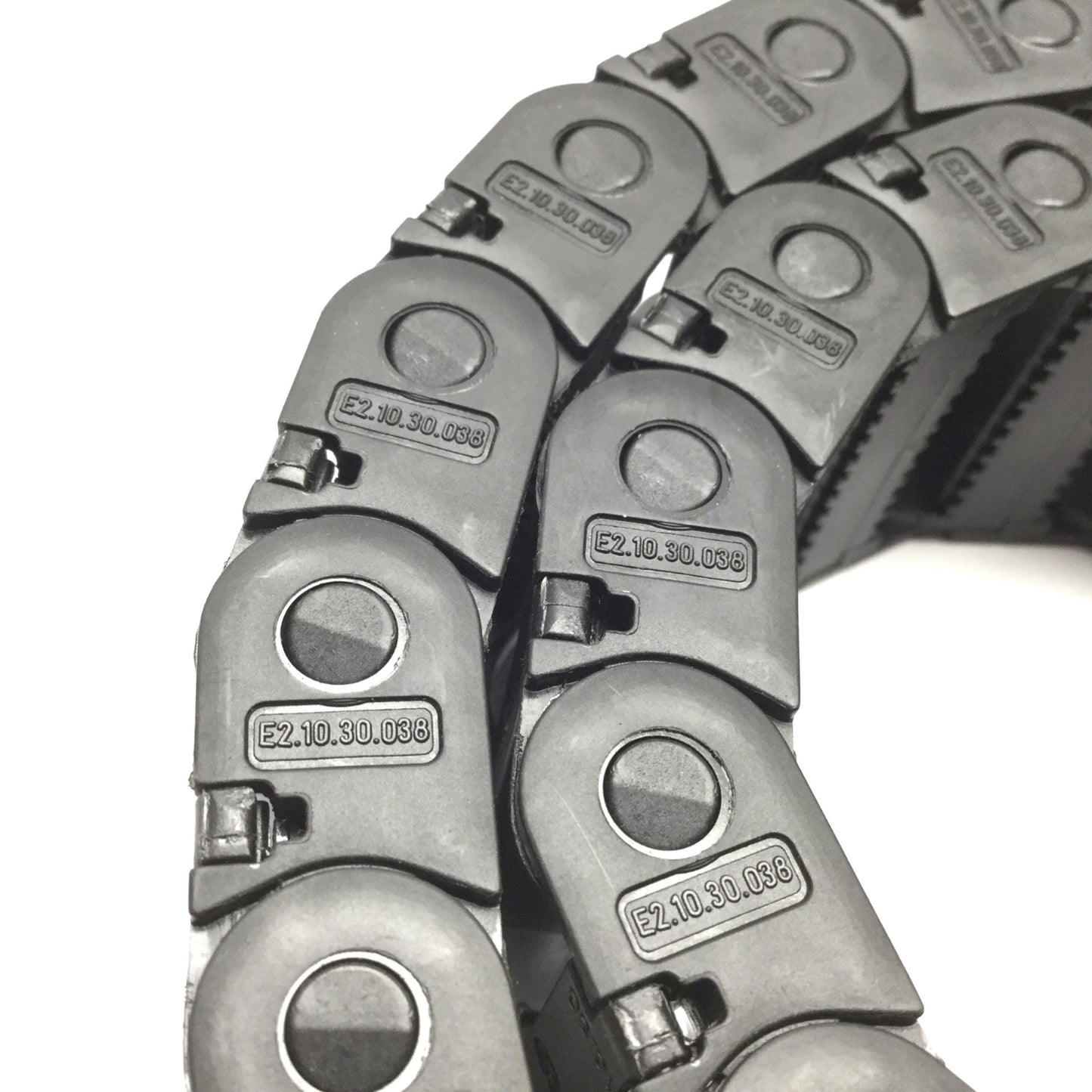Used Igus E2.10.30.038 Energy Chain, Length: 27", Inside Dimensions: 1.2" x 0.4"