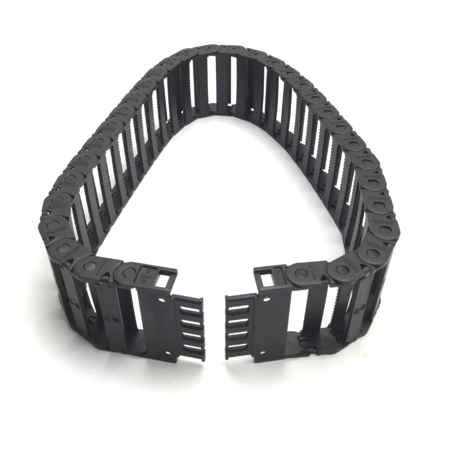 Used Igus E2.10.50.038 Energy Chain, Length: 25", Inside Dimensions: 1.97" x 0.4"