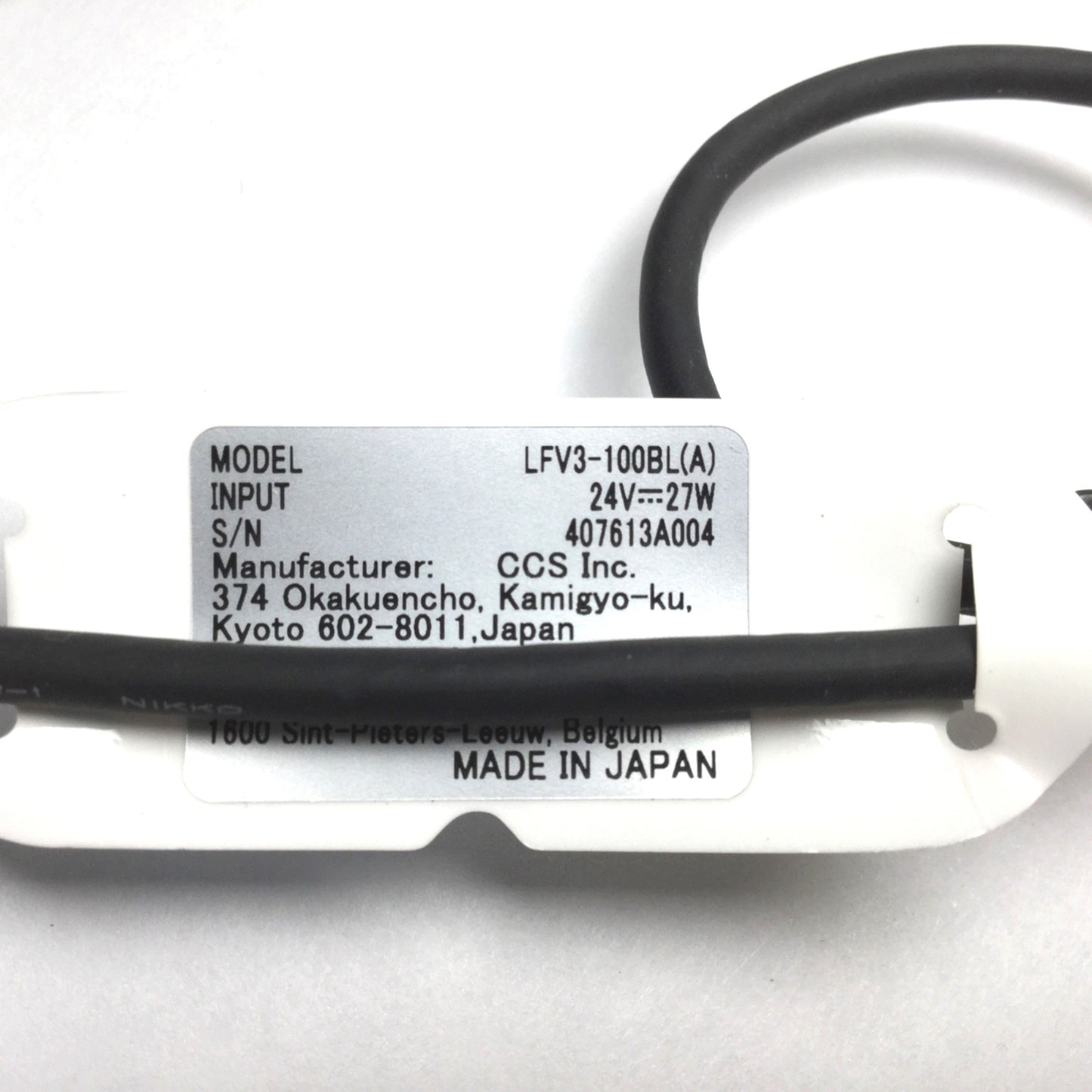 Used CCS LFV3-100BL(A) LED Light, 24VDC, 27W Max, Color: Blue, Light: 102 x 100mm