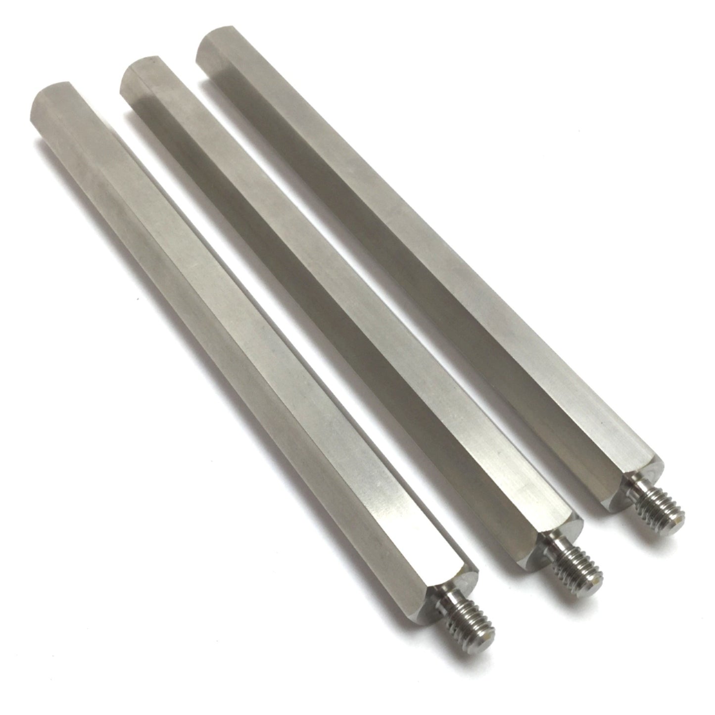 Used Lot of 3 Stainless Steel Hexagonal Standoff Spacer, Length 140mm, Thread: M6x1.0
