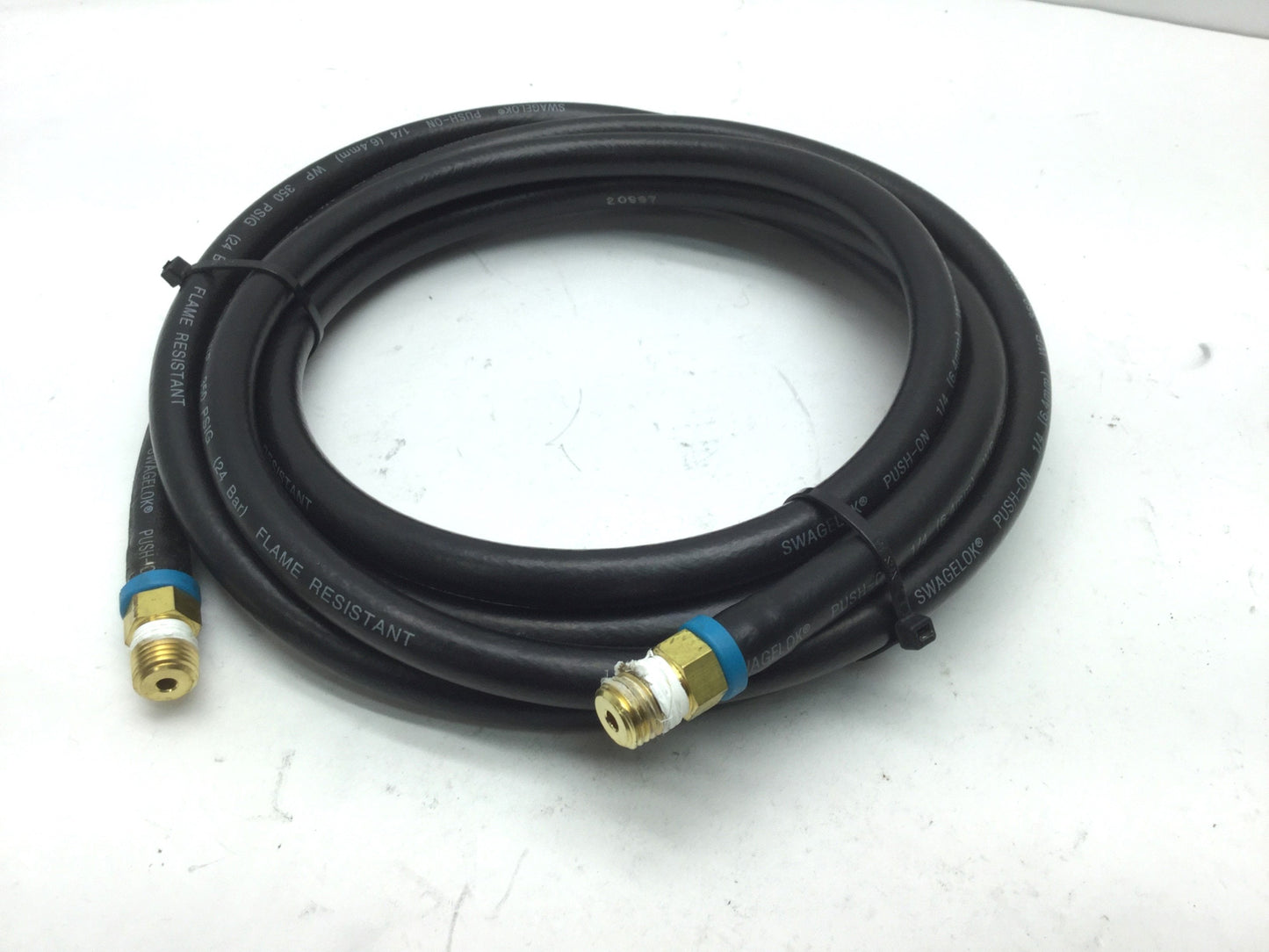 Used Swagelok Flame Resistant Push-On Hose 1/4" 6.4mm WP 350 PSIG (24 Bar), 12' Long