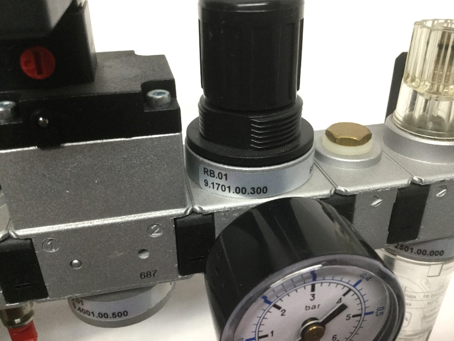 Used Knocks Multi-Fix Pneumatic Filter/Regulator, Lubricator, 24VDC Control Valve