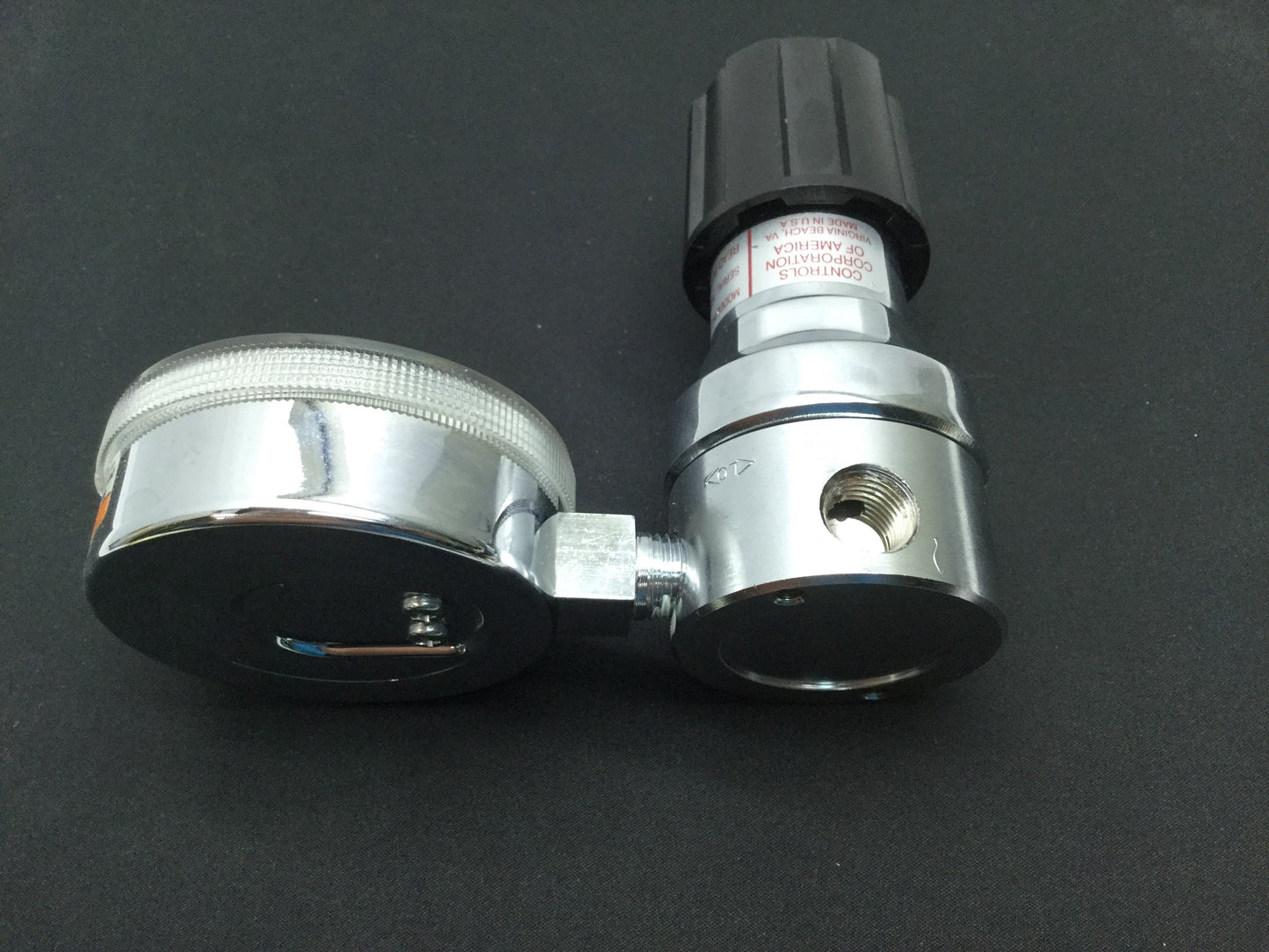 Used Concoa 3044001-84-000 Regulator 1/4" NPT Ports Out: 0-250psi Chrome Plated Brass