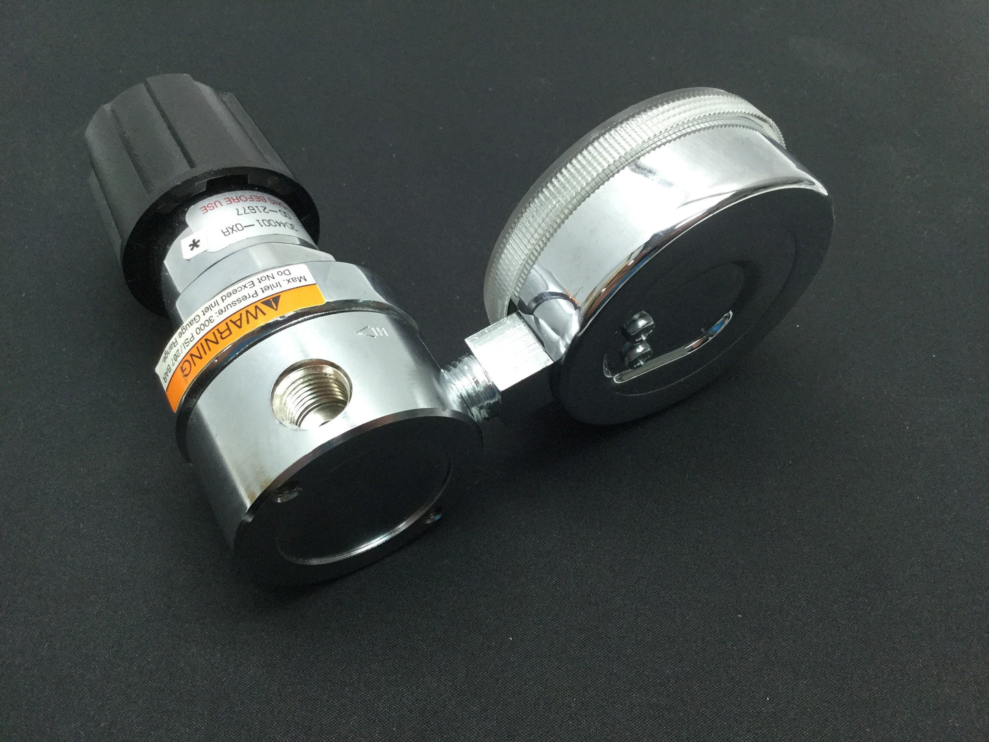 Used Concoa 3044001-84-000 Regulator 1/4" NPT Ports Out: 0-250psi Chrome Plated Brass