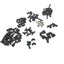Used Lot of Legris Pneumatic Fittings, Elbow Tee Y Plug, 1/4 5/32 4mm 10-32 M5x0.8 M3