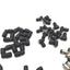 Used Lot of Legris Pneumatic Fittings, Elbow Tee Y Plug, 1/4 5/32 4mm 10-32 M5x0.8 M3