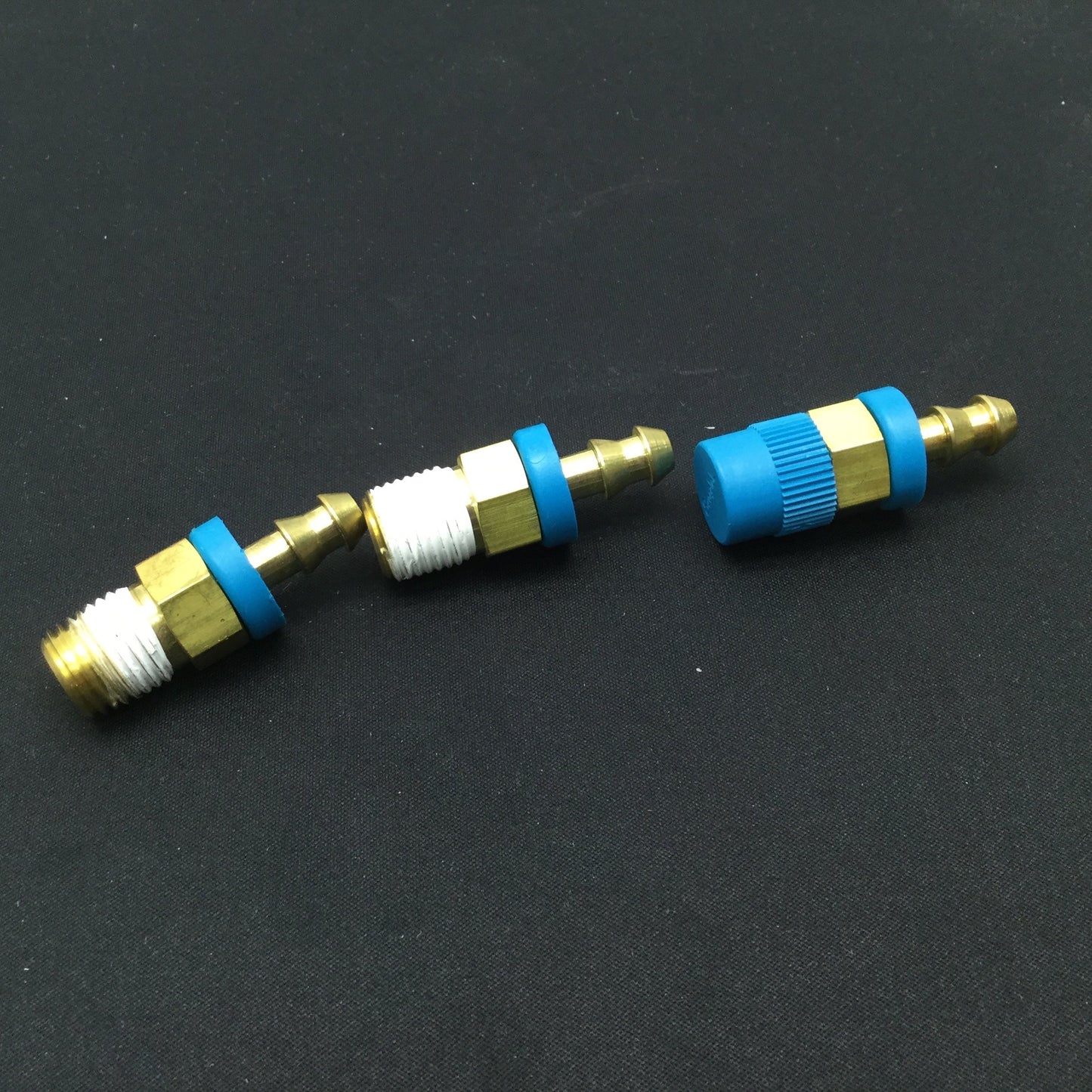 Used Lot of 3 B-PB4-PM4 Multi-Purpose Push On Hose End Connection 1/4" Hose to NPT