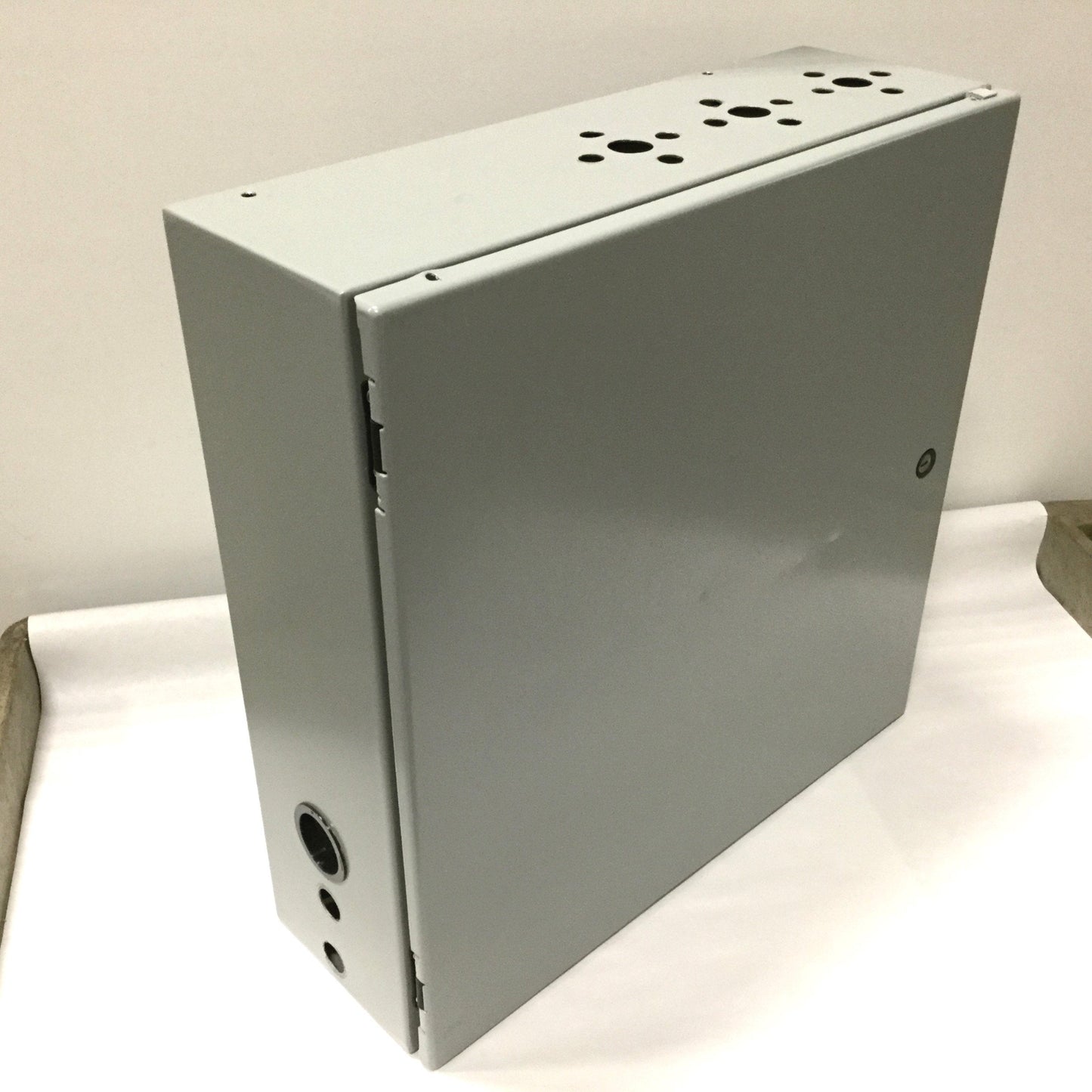 Used Hoffman CSD20206 Electrical Enclosure, 20" x 20" x 6", Steel, *Holes/Dents*