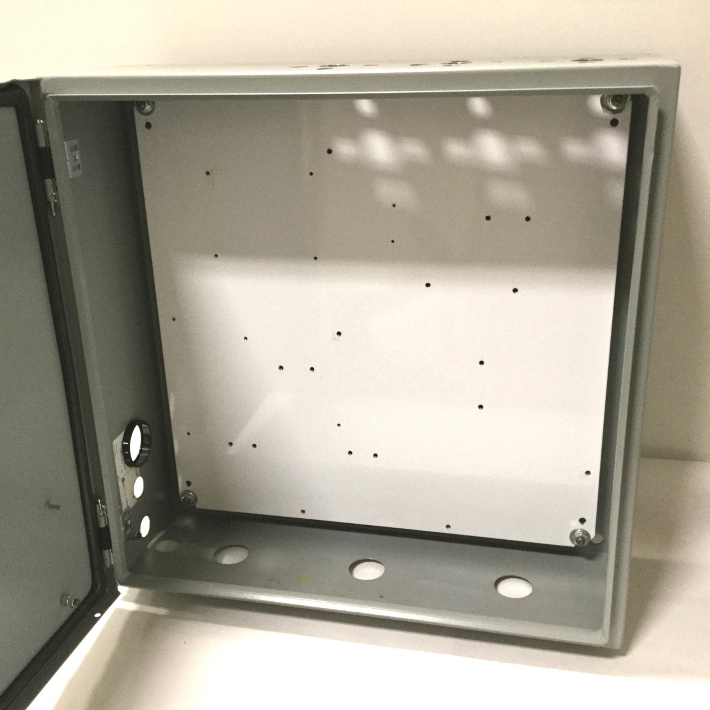 Used Hoffman CSD20206 Electrical Enclosure, 20" x 20" x 6", Steel, *Holes/Dents*