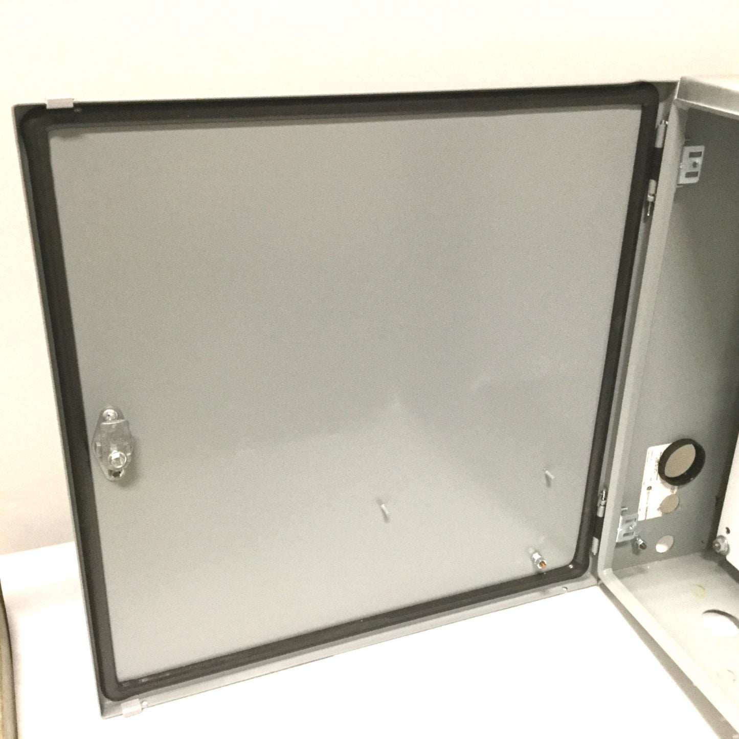 Used Hoffman CSD20206 Electrical Enclosure, 20" x 20" x 6", Steel, *Holes/Dents*