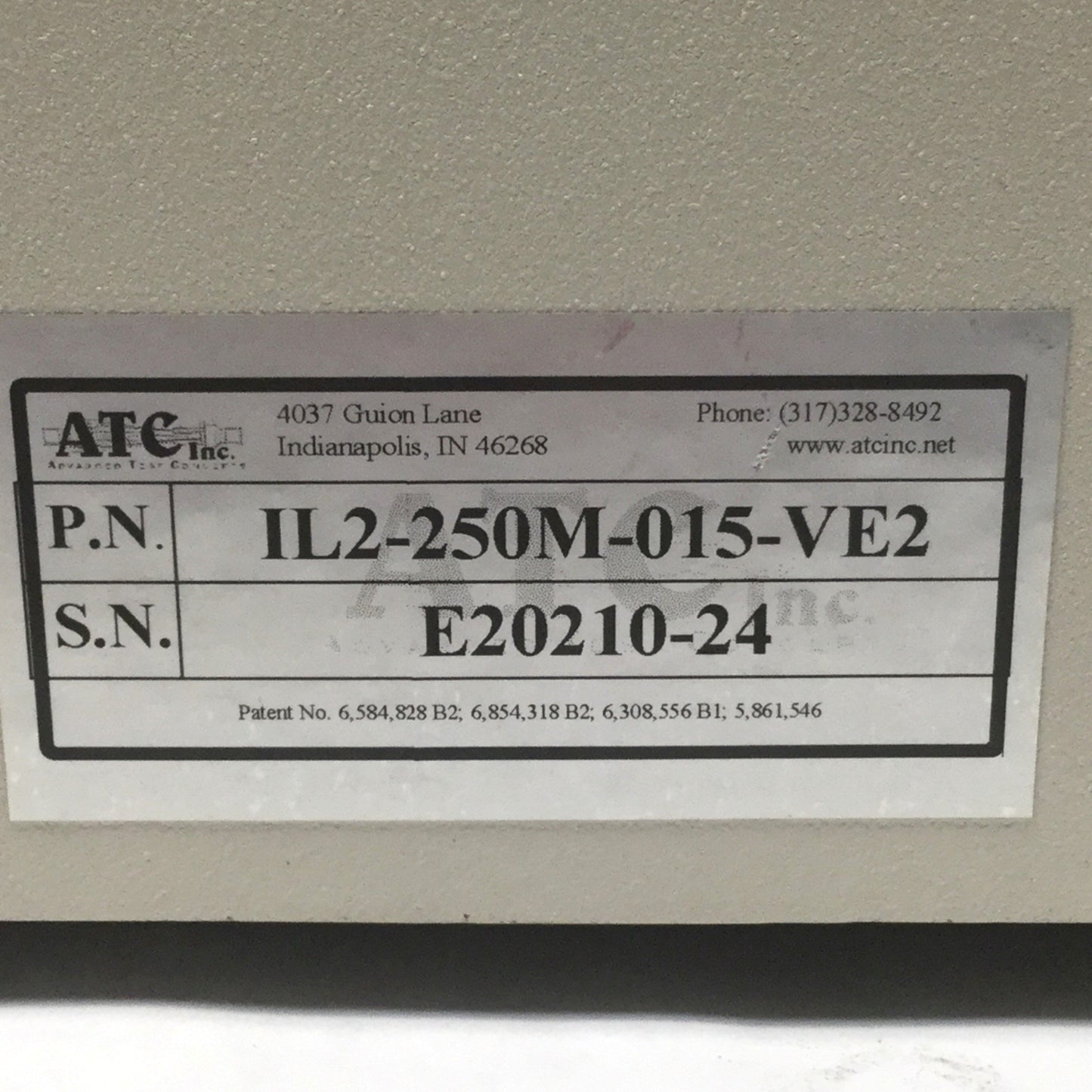 Used ATC IL2-250M-015-VE2 Micro-Flow Vacuum Pressure Leak Test Instrument 0.25cc/min