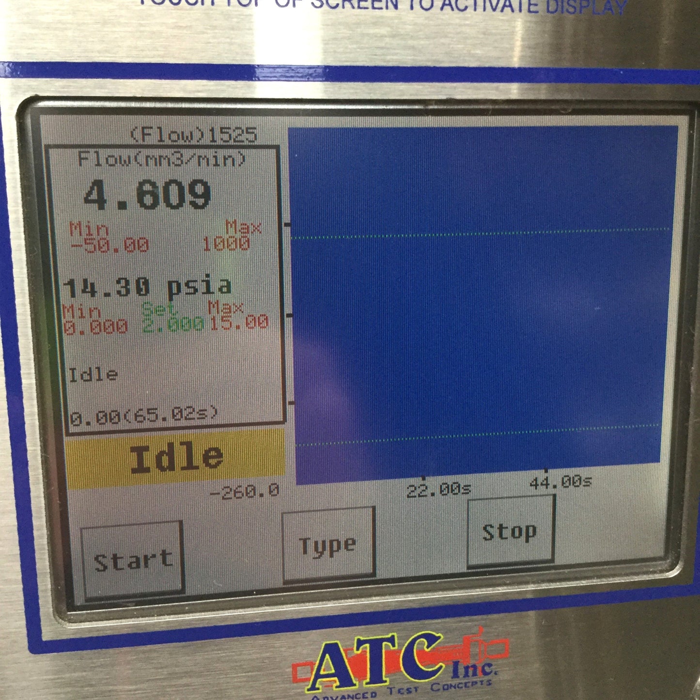 Used ATC IL2-1000M-015 Micro-Flow Pressure Leak Test Detector Instrument 1cc/min