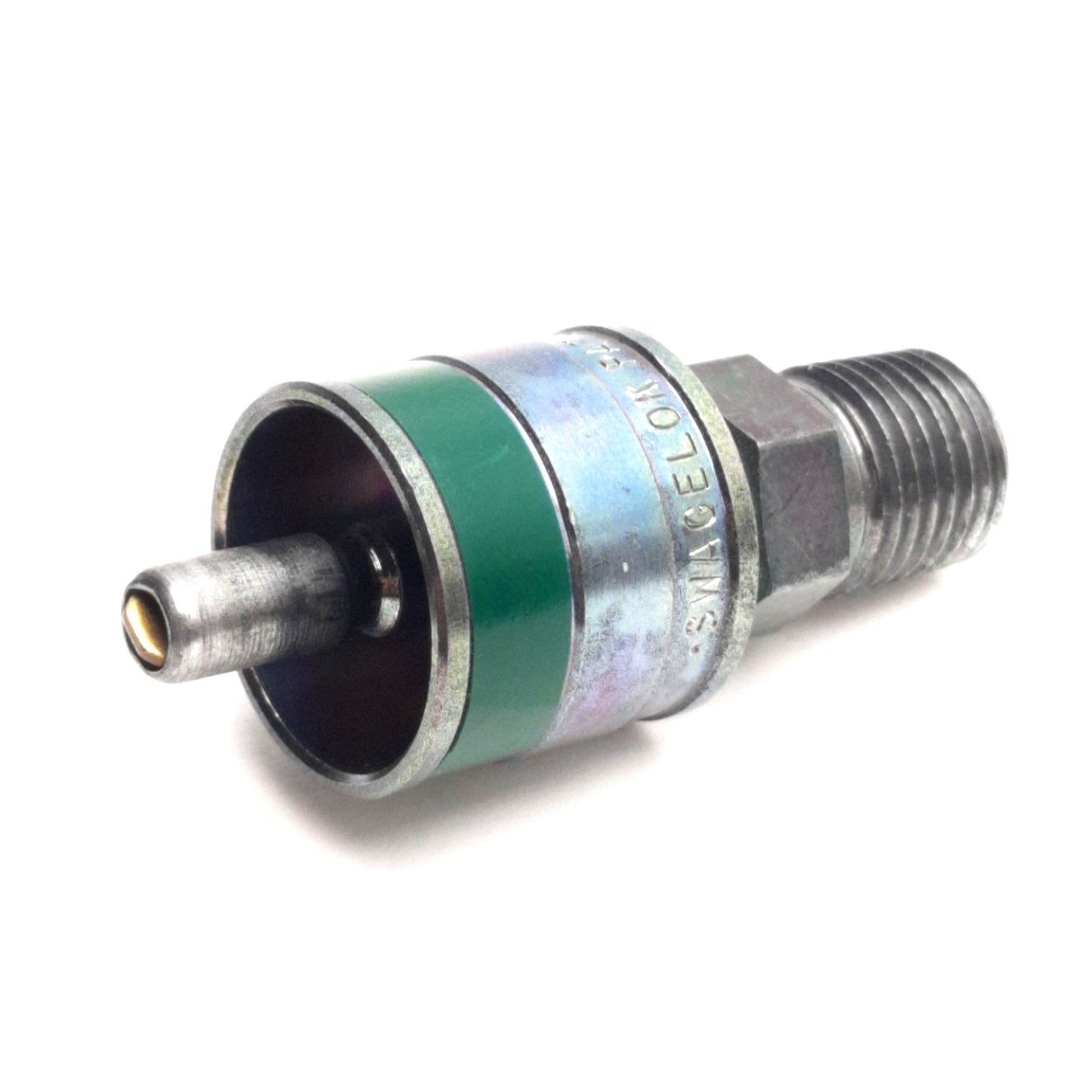 Used Swagelok B-QC4-D-4PMK3 Brass Insturment Quick Connect Stem Valve 1/4" Green Key