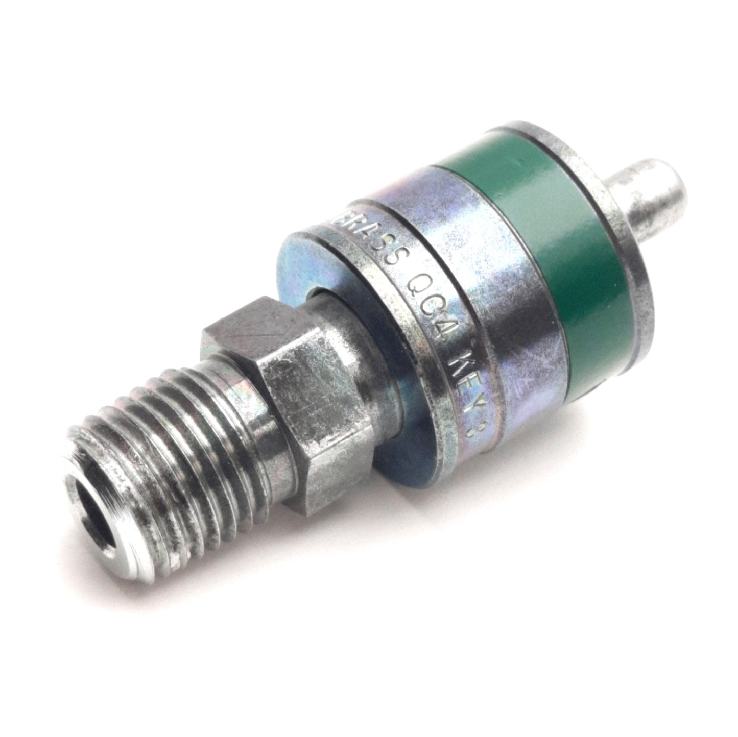Used Swagelok B-QC4-D-4PMK3 Brass Insturment Quick Connect Stem Valve 1/4" Green Key