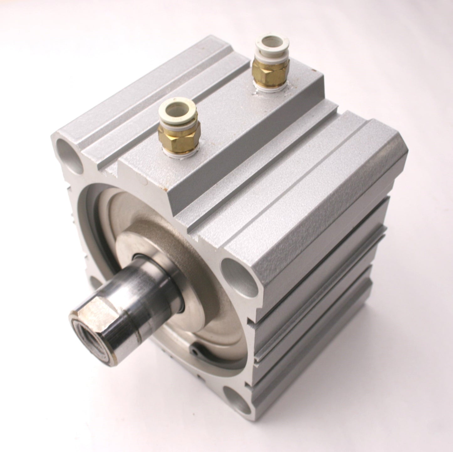 Used Pneumatic Cylinder, Double Acting, Bore: 5", Stroke: 1-1/8", 1/2" Thread