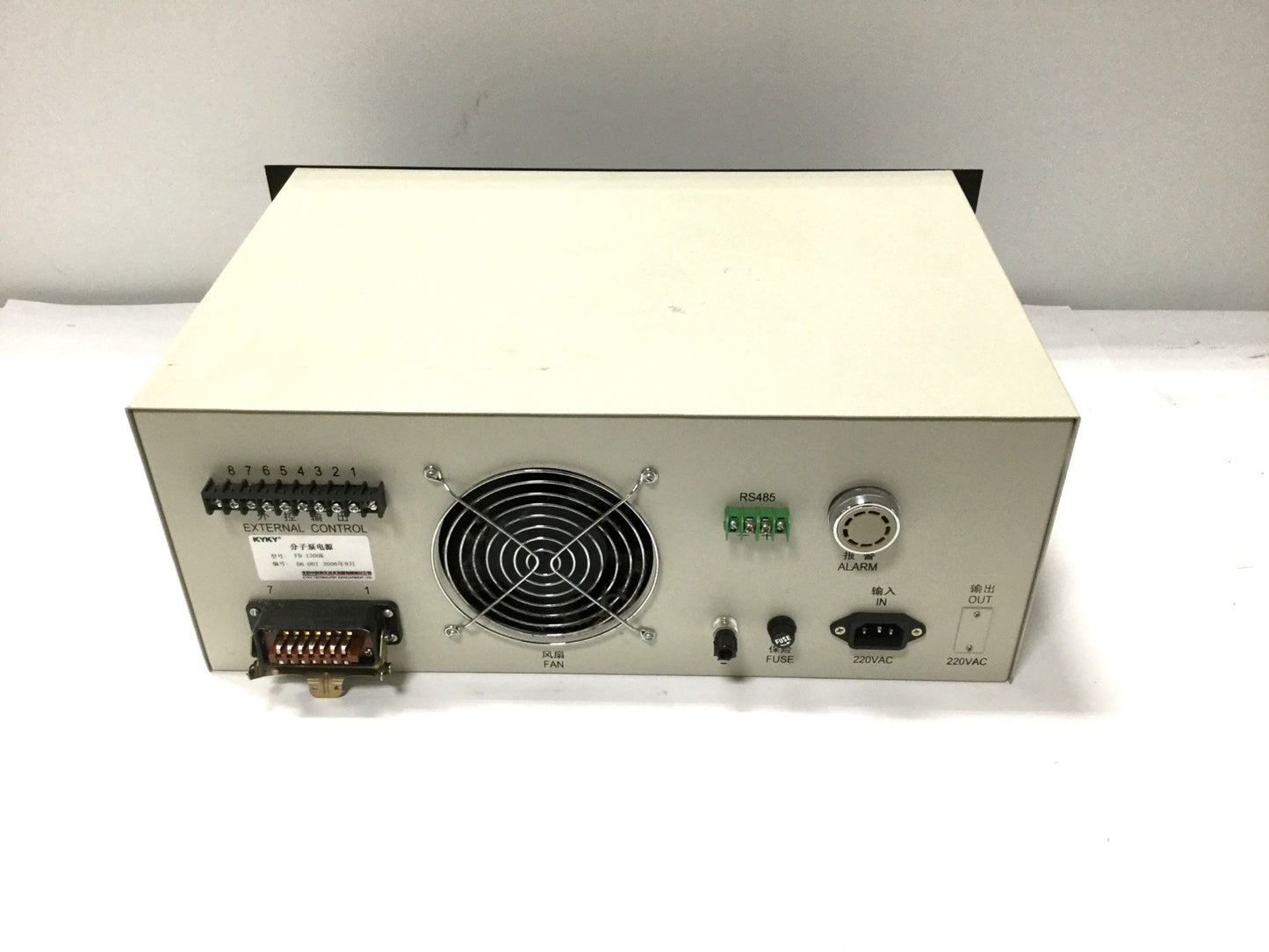Used KYKY FD-1300K Turbomolecular Pump Controller FD-K 220VAC, Out: 400 Hz 800W