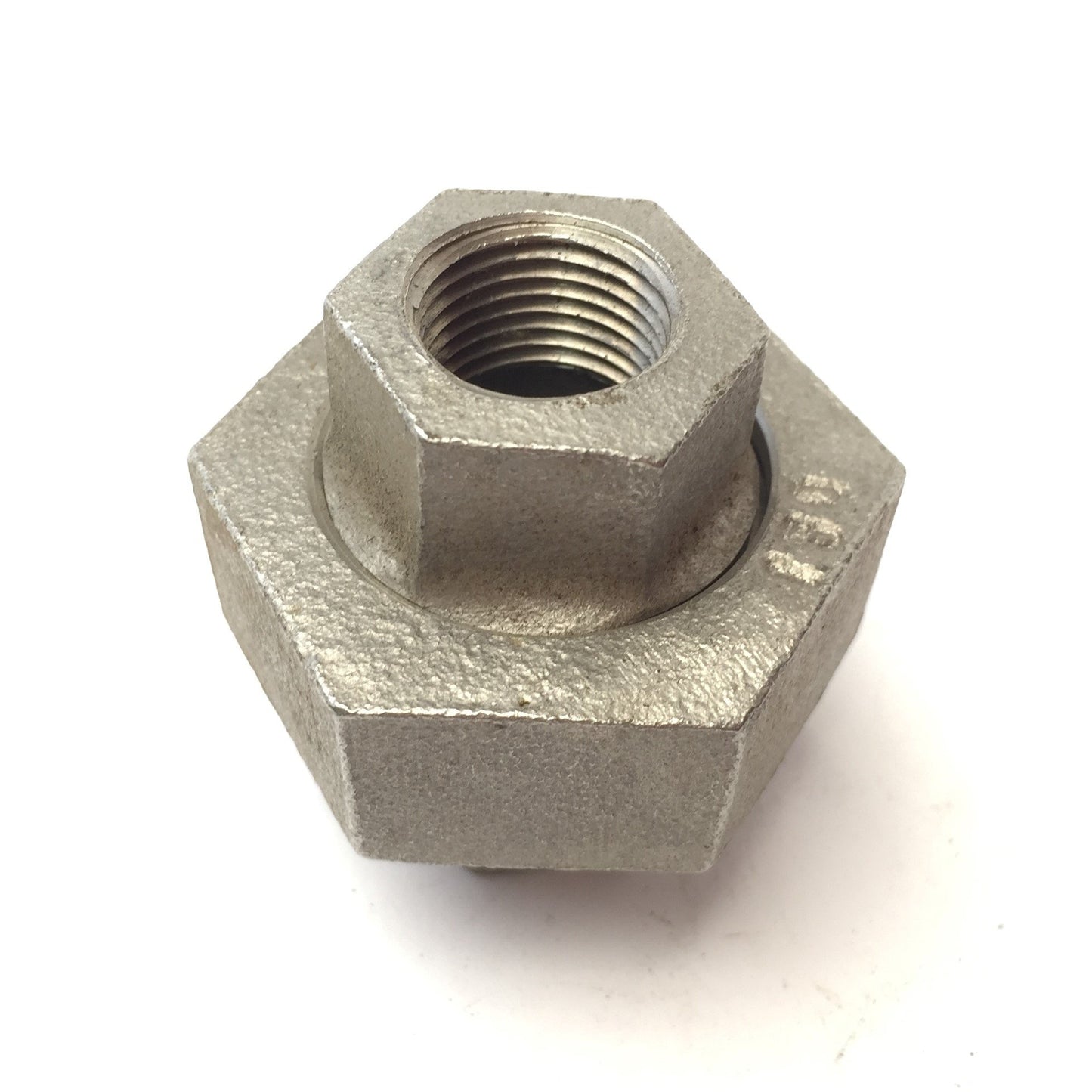 Used Lot of 5 Stainless Steel SS 316 Union Fittings, 3/8" FNPT, Class 150, 300 PSI