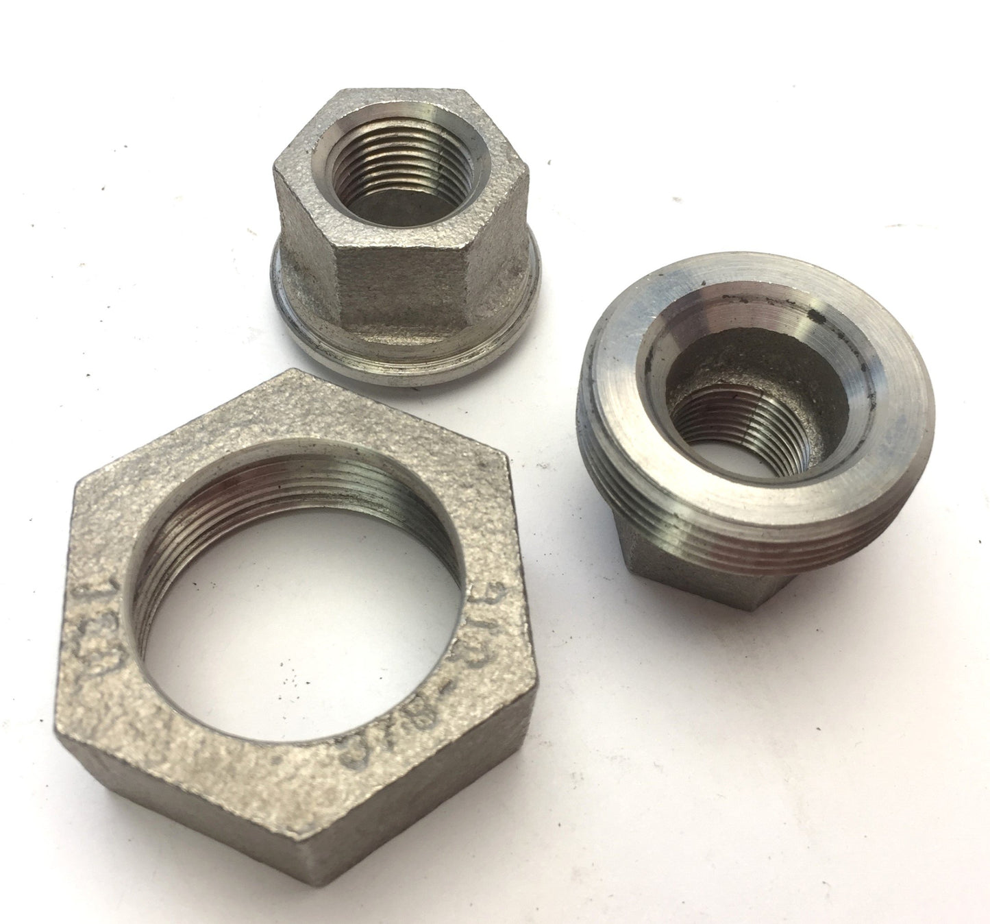 Used Lot of 5 Stainless Steel SS 316 Union Fittings, 3/8" FNPT, Class 150, 300 PSI