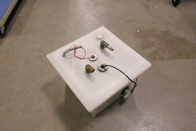 Used Bel-Art Heat Exchanger, 26 Coils, 3/4"-14, 3/4" Barb Fittings, Heat/Float Sensor