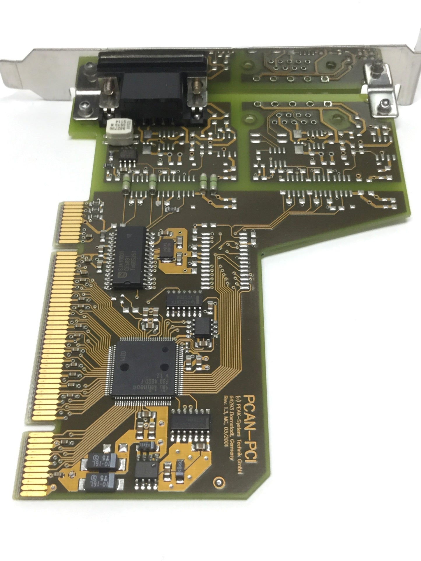 Used PEAK IPEH-002064 PCAN-PCI Single-Channel CAN Network Interface Card, 9-Pin D-Sub