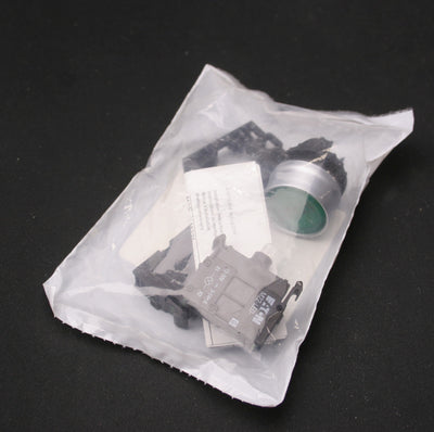 New Eaton M22-DGLH-G-GB1-K10-G Pushbutton Switch, Green, 12-30VAC/DC, 1NO, 22.5mm