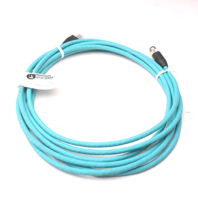 New – Open box LumbergAutomation 0985 706 103/3.5M EtherMate Cable 900001483 RJ45 to M12 4 Pin