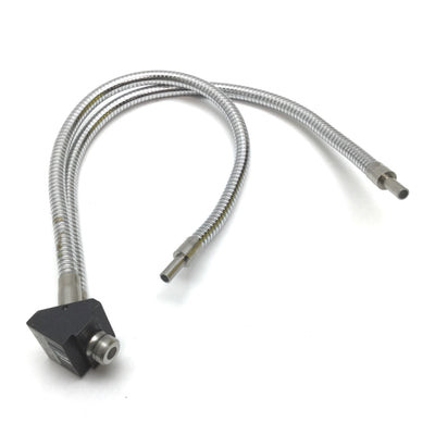 Used Dual Fiber Optic Microscope Light Guide, Gooseneck 5/8" In, 18" L *Bad Fibers*