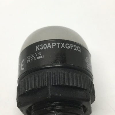 Used Banner K30APTXGF2Q EZ-LIGHT Illuminated Touch Button Sensor Switch PNP-NO, 24VDC