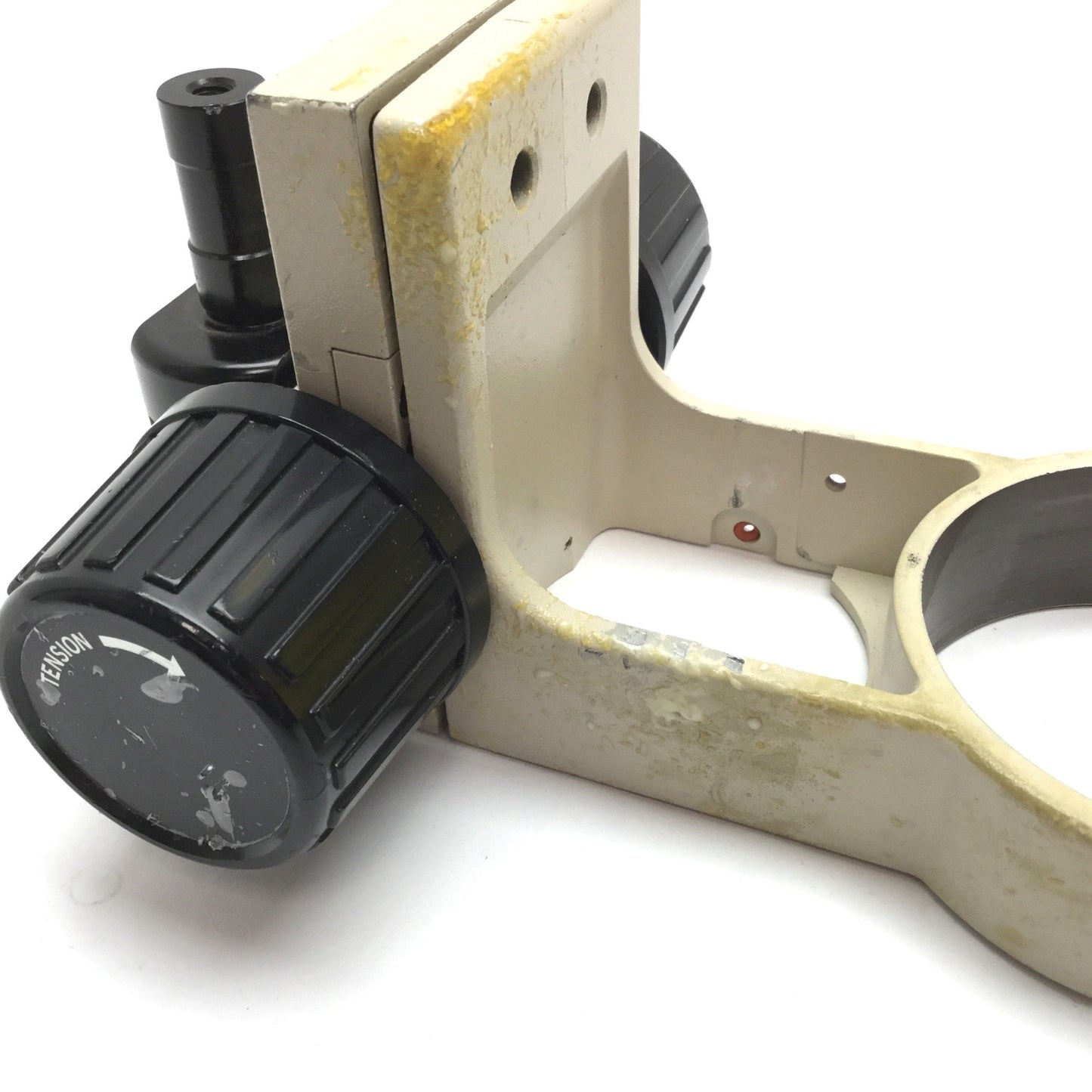 Used Olympus SZ-STB1 Microscope Head Holder Focus Assembly, Travel: 2", *Residue*
