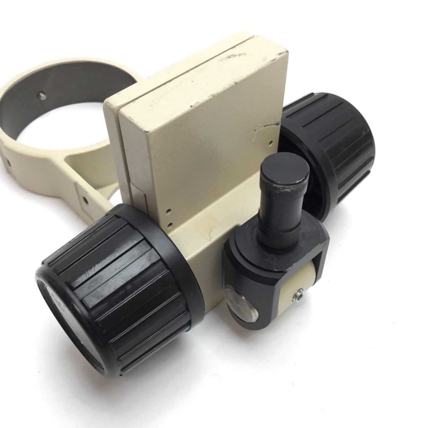 Used Olympus SZ-STB1 Microscope Head Holder Focus Assembly, Travel: 2", Holder ID: 3"