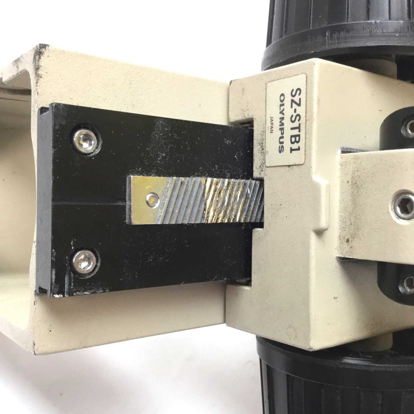 Used Olympus SZ-STB1 Microscope Head Holder Focus Assembly, Travel 2" *Loose Actuator
