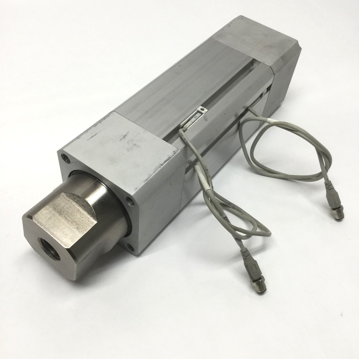 Used SMC MGZR50-75 Double-Power Air Cylinder 50mm Bore, 75mm Stroke, w/Switches